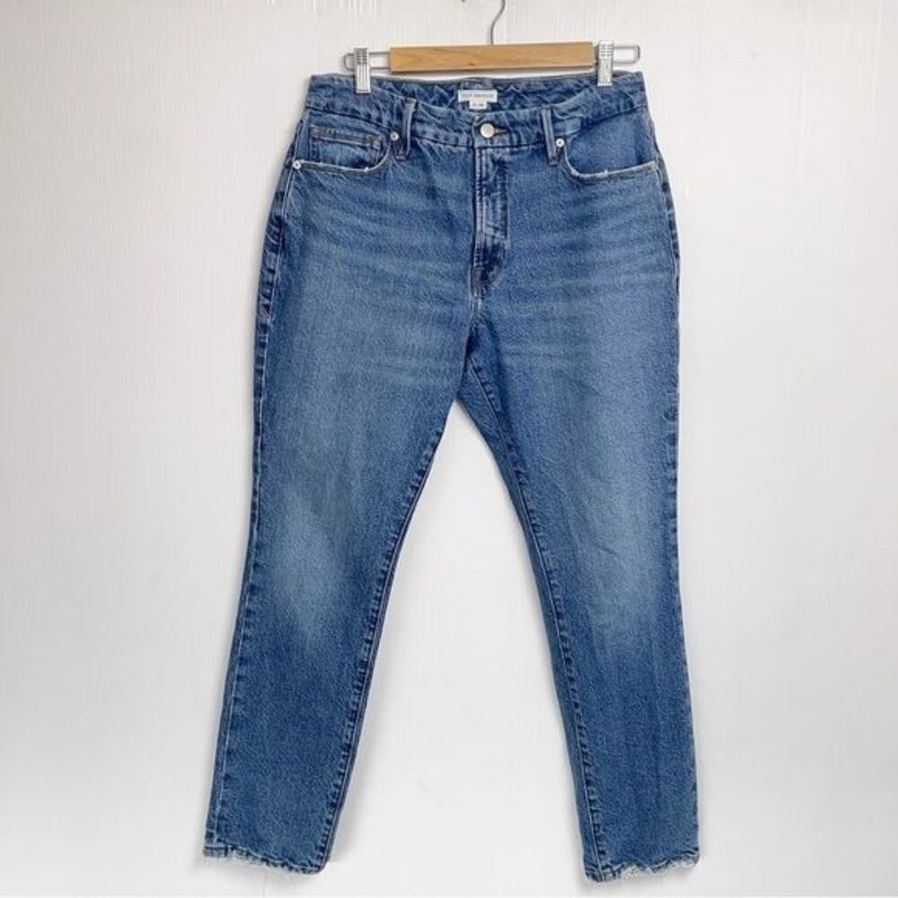GOOD AMERICAN high rise skinny jeans style GCPB235T BLUE814 size 28
